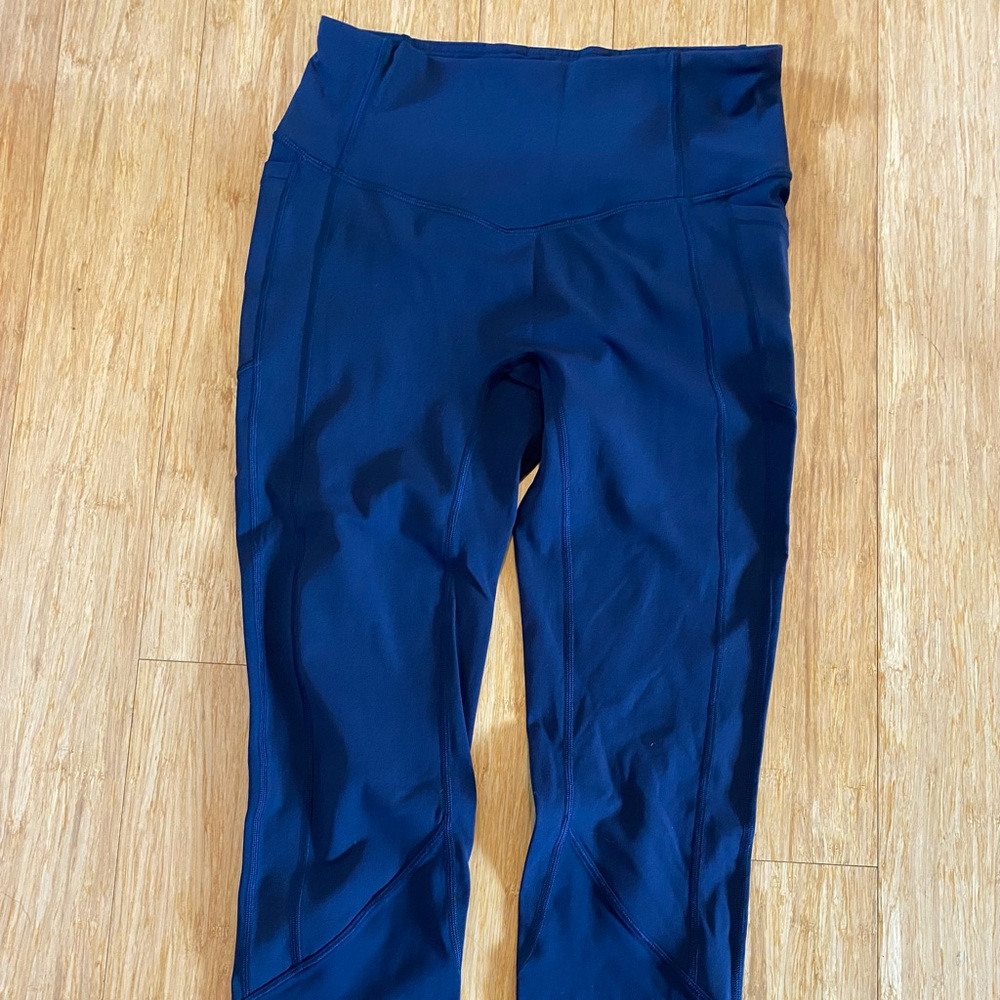 Lulu lemon Fast and Free high rise crop 19” 3/4 length leggings with hip pockets